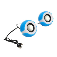 USB Mini Stereo Lautsprecher 5V 2,5W Kunststoff Weiß Blau Desktop