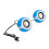 USB Mini Stereo Speakers 2.5W 5V 1A, Plastic, White/Blue 1