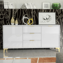 Sideboard Goldline Gloss 140cm - Glossy White