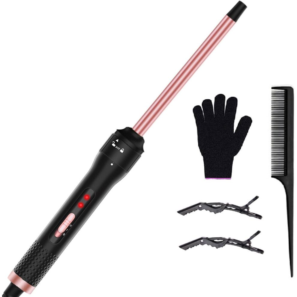 1/2 Inch Curling Wand,Anti-scalding Quick Heating for Short & Long Hair