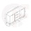 Sideboard Goldline Gloss 140cm - Glossy White 11