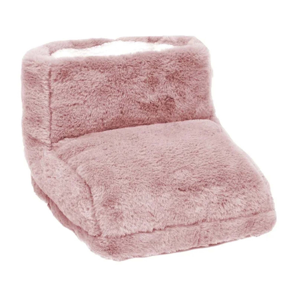 Pink Electric Foot Warmer, Usb Rechargeable, 5V Heating & Auto Temp Control, Thick Plush Cover Â Compatible With Usb Power Sources