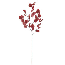 Fall Artificial Eucalyptus Stems, Long Silver Dollar Leaves Eucalyptus Leaf Branches for Indoor Home Autumn Festival Decor(Purple)