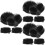 12Pièces Porte-Épingles Fleurs Plastique Noir Pour Déco 7