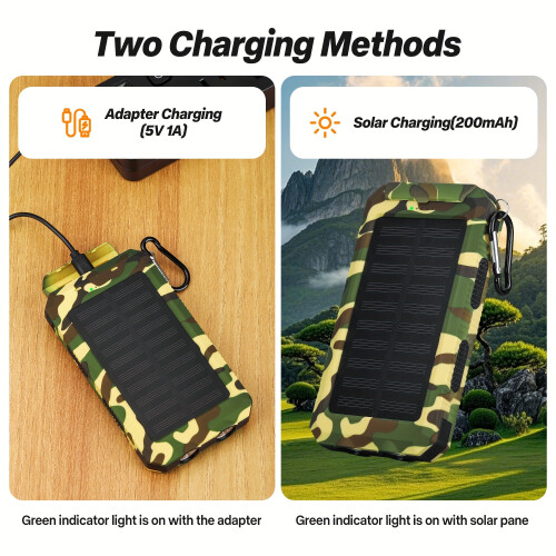 Ηλιακός φορτιστής Power Bank, φορητός φορτιστής 30000mAh με διπλή θύρα USB, ενσωματωμένο 1