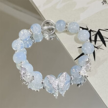 (M721) Butterfly Beaded Bracelet - Elegant Fashion Jewelry