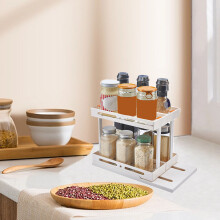 Pull Rotate Spice Rack Milk White 5.9in 15cm Cap