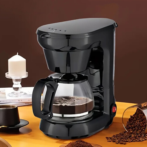 Small 3-5 Cup Coffee Maker with Non-Drip Carafe, Removable Filter, Auto Brew & Easy Clean