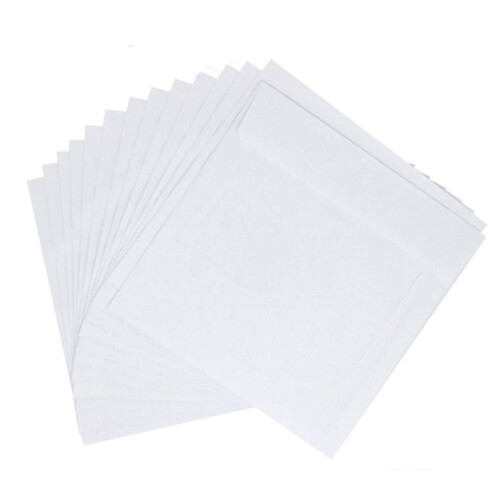 CD DVD Discs 100Pcs White Rectangular Storage Pouch with Classical Design for Home Cinema