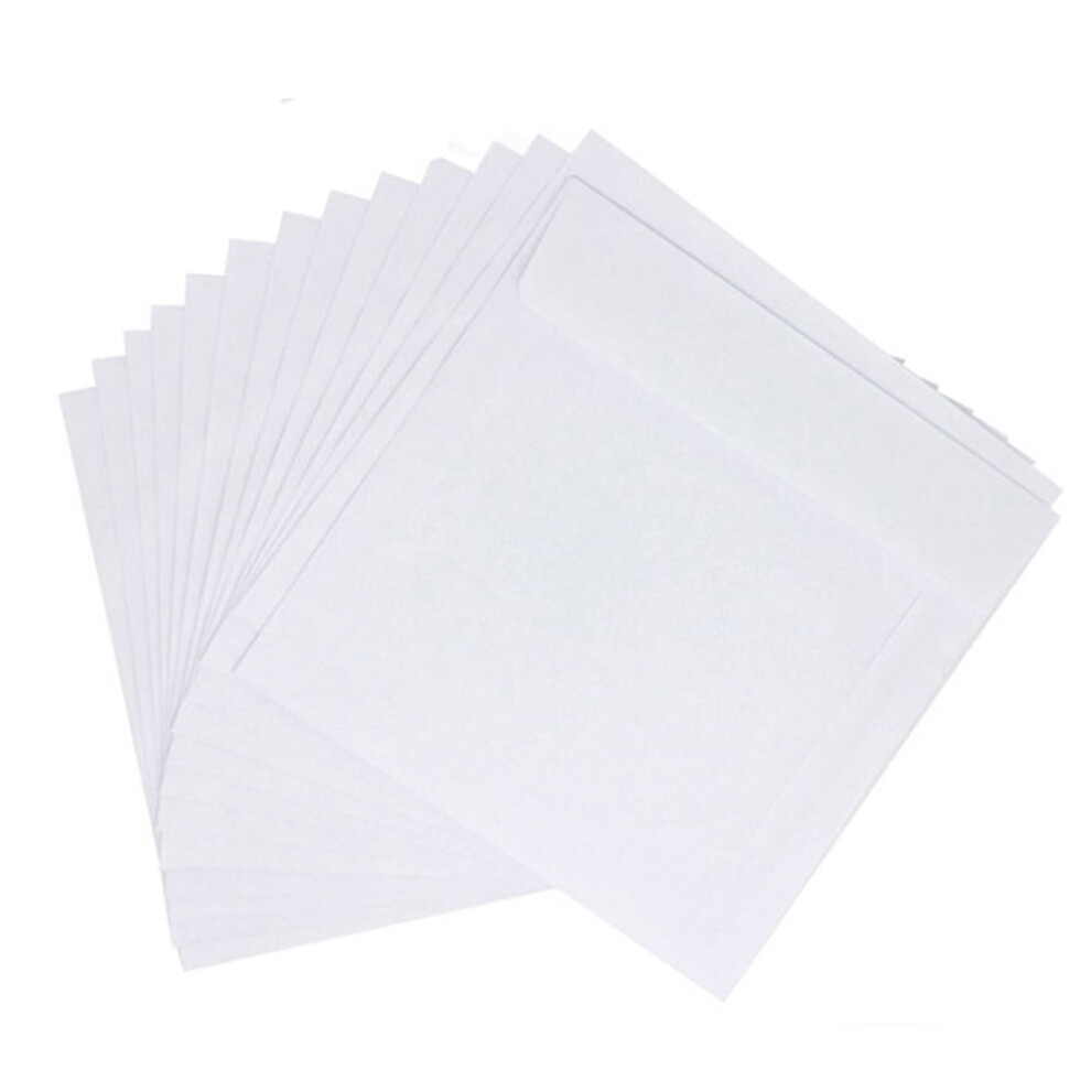 Cd Dvd Discs 100Pcs Rectangular Storage Pouch With Classical Design For Home Cinema White 9152228734388