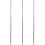 3Pcs Silver Metal Rod Table Soccer Operation Pole Comfortable Grip 6