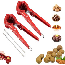 Multifunction Nutcracker with Non Slip Handle, Heavy Duty Tool for Cracking Pecan Walnut Chestnut All Hard Shell Nuts