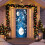 Capa de porta natalina com flocos de neve azuis, 35 x 71 polegadas 2