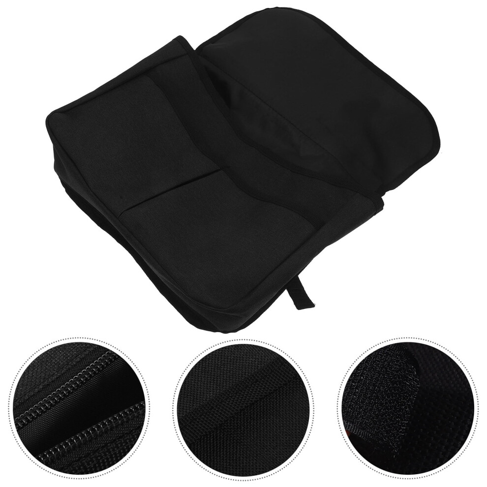 ROSENICE 1Pack Black Polyester Attachable Wheelchair Bag Storage For Daily Use 11.8X8.7X3.9in