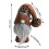 Dog Gnome Ornament Set Beige and Coffee 2 pcs 7