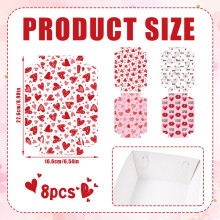 8Pc Valentine'S Day Snack Potato Chip Food Lunch Box Scene Props Love Party Supplies Decoration