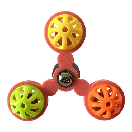 Interactive Parrots Toy Chewable Bells With Rotating Windmill for Mental