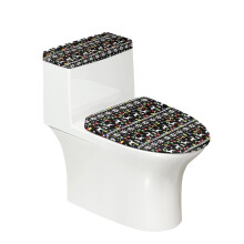 Ensemble de 2 housses de siège de toilette de Noël en polyester doux pour la salle de bain et la maison.