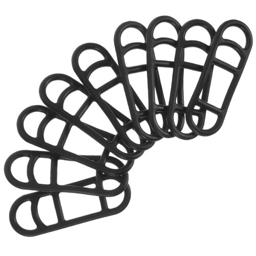 40Pcs Compact Black Silicone Bike Lights Straps for Easy Fixing 2