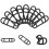 40Pcs Compact Black Silicone Bike Lights Straps for Easy Fixing 11