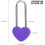 2 τεμάχια λουκέτο καρδιάς Love Lock, μωβ μονή κλειδαριά καρδιάς για ευχές για εραστές, 2