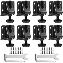 Stainless Steel Adjustable Leveling Feet for Blackstone Grill, Work Bench, Cabinets, Tables & Shelves – w/ Wrench, Screws, Lock Nuts