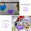 2 τεμάχια λουκέτο καρδιάς Love Lock, μωβ μονή κλειδαριά καρδιάς για ευχές για εραστές, 5
