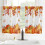 Pumpkin Tier Curtains 42x54 Rustic Orange Red Maple Leaves 1