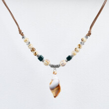 Handgefertigte Vintage-Keramik-Schmetterlingskette – Einzigartige lange Boho-Pulloverkette, kunstvolles Choker-Halsband