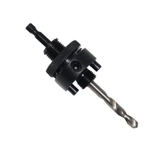 Mandril de serra copo com haste hexagonal de 1/4" e broca para serra copo de 32 a 210 mm