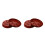 4Pièces Coupelles Pot De Fleurs Rouge PP Antiracine Bord Ondulé 8