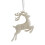 Christmas Reindeer Ornament Glitter Silver 1 Piece 1