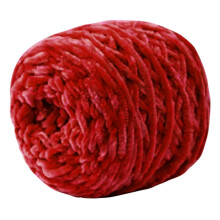 Hilo para bufanda de ganchillo DIY02 Rojo óxido, hilo de tejer terciopelo dorado suave Hilo de ganchillo para chal y bufanda DIY Hilo de lana