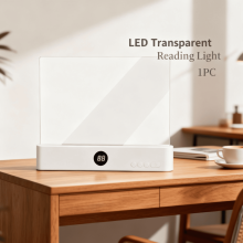 Wiederaufladbare, transparente LED-Leseleuchte mit Touch-Steuerung, einstellbarer Helligkeit, augenschonend, USB-Aufladung, geeignet für Bett und