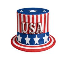 American Flag Top Hat for 4th of July – Red, White & Blue Patriotic Hat with Bowknot, Compatible with Men/Women/Kids, USA 250th Anniversary