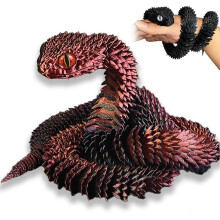3D-Printed Flexible Snake Ornament – Articulated, Durable, Twistable Joints, 24in Festival Collectible & Desk Decor Gift (Compatible with