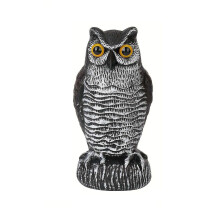 Plastic Owl Decoy Outdoor Pest Deterrent Weatherproof