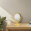 Oval Tabletop Mirror Double-Sided Rotating Golden 1 Set 4