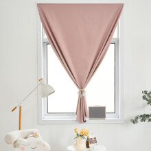 Pink Blackout Curtains 47.24x78.74in, Polyester Room Darkening Panels for Total Privacy & Light Blocking, Easy Stick-On Installation