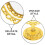 Oval Tabletop Mirror Double-Sided Rotating Golden 1 Set 8
