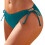 Damen-Bikini mit niedrigem Bund und seitlichen Bindebändern, einfarbig 3
