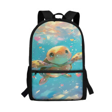 Baby Turtle School Backpack for Girls & Boys, 17" Large Capacity Casual Daypack with Adjustable Padded Straps – Compatible with Elementary &