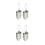 4Pièces Outils Jardinage Pelle Pliante Argentée Kit Pour Fleurs 5