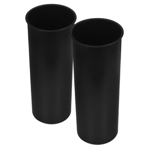 Bathroom Water Cup Black Plastic 2Pcs