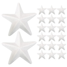 unbranded 20 Pcs Christmas Stars Hanging White Foam Block Craft Sticker High Density Child
