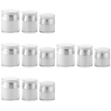 12Pcs Multi-Function White Cream Storage Bottles Portable Airless Jars