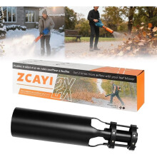 Leaf Blower Air Booster Attachment Tube, 2X Air Cyclone Flow, Universal Turbo Nozzle Extension for Cordless Blowers, Fits 2-4 Inch, Compatible with