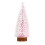 Pink Mini Bottle Brush Christmas Tree with Wood Base 1