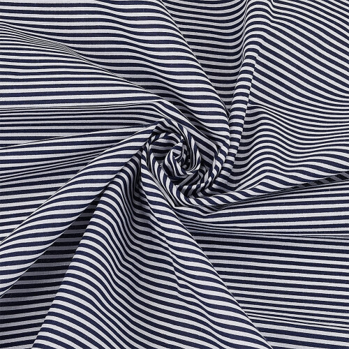 Cotton fabric stripe pattern blue 1610 mm