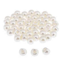 White Faux Pearl Buttons 10mm 500 Pieces